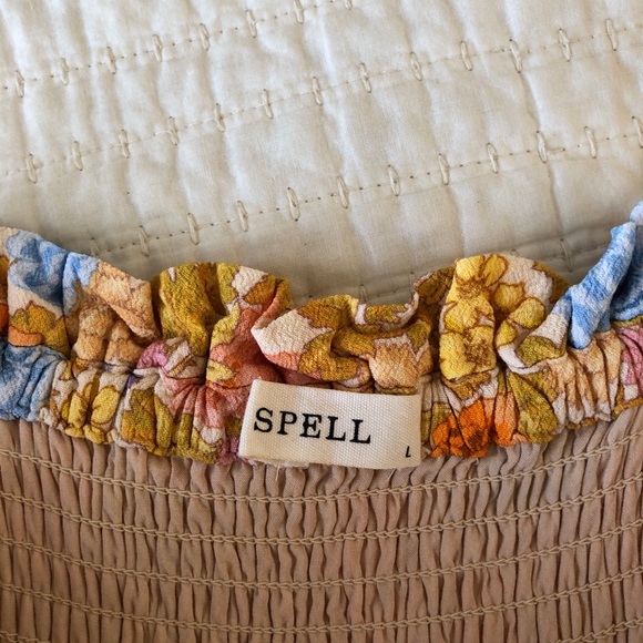 Spell Enchanted Wood Strappy Maxi Dress - Large - Picture 7 of 10